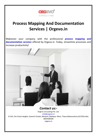 process mapping and documentation services orgevo