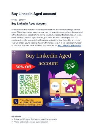 buy linkedin aged account