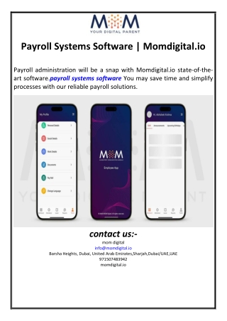 Payroll Systems Software | Momdigital.io