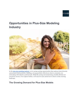Opportunities in Plus-Size Modeling Industry