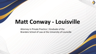 Matt Conway - A Resilient Mind Cultivator - Louisville, Kentucky
