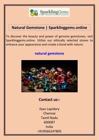 Natural Gemstone Sparklinggems.online