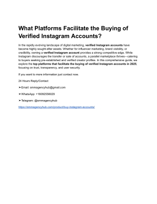 What Platforms Facilitate the Buying of Verified Instagram Accounts_