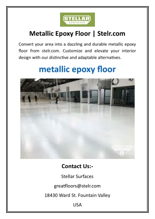 Metallic Epoxy Floor