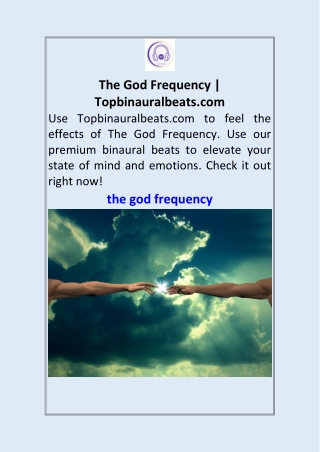 the god frequency topbinauralbeats