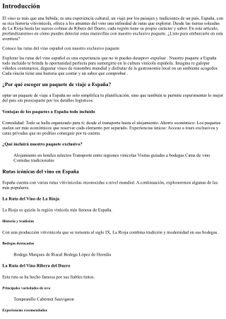 Conoce las senderos del vino español con nuestro exclusivo tour