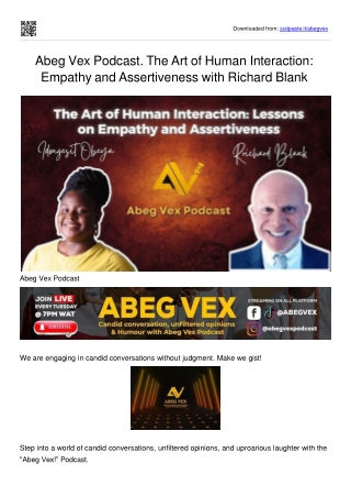 Abeg Vex! podcast guest Richard Blank Costa Ricas Call Center