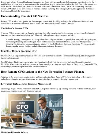 in an ever evolving financial landscape