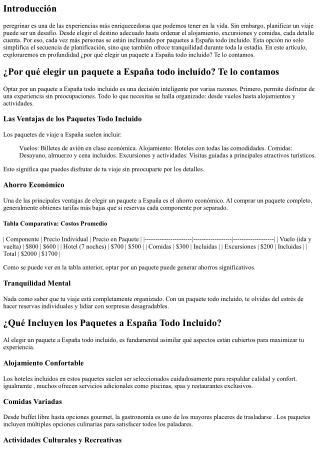 ¿Por qué  nombrar  un paquete a España todo englobado? Te lo contamos