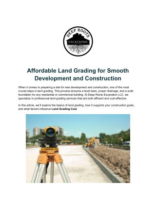 Expert Land Preparation for Building Projects
