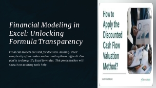 financial modeling in excel unlocking formula