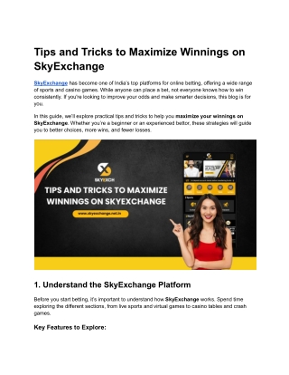 tips and tricks to maximize winnings