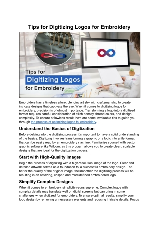 Tips for Digitizing Logos for Embroidery