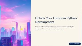 Transform Your Career with Expert Python Training at Fusion Institute
