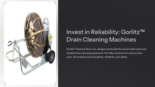 Buy Drain Cleaning Machines