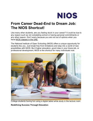 NIOS classes in the UAE.