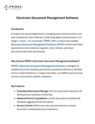 Electronic Document Management Software