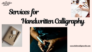 services for services for handwritten calligraphy