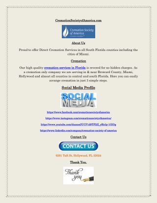 Cremation Services