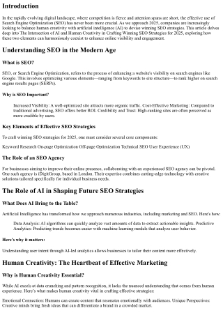 The Intersection of AI and Human Creativity in Crafting Winning SEO Strategies f