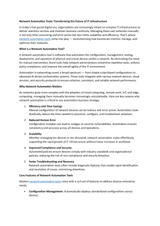 network automation tools transforming the future