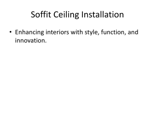 soffit ceiling installation