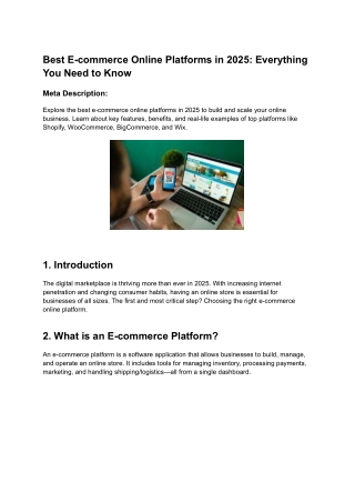 Best E-commerce Online Platforms in 2025_ Everything You Need to Know