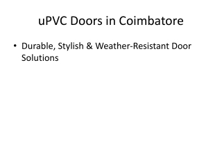 upvc doors in coimbatore