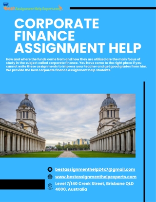 Best Corporate Finance Experts for Students in New Zealand, UK, USA