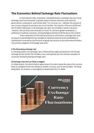 the economics behind exchange rate fluctuations