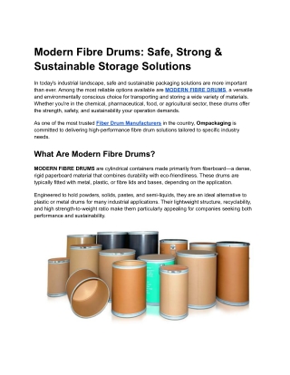 Modern Fibre Drums
