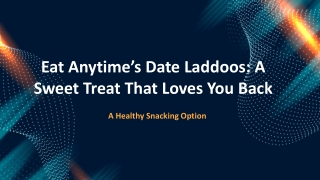 Eat Anytime Date Laddoos – Natural Energy Bites with Dates & Nuts