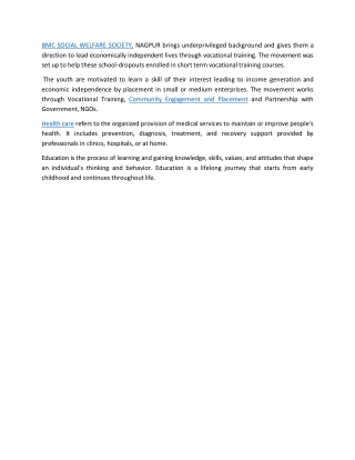 BMC SOCIAL WELFARE SOCIETY PDF