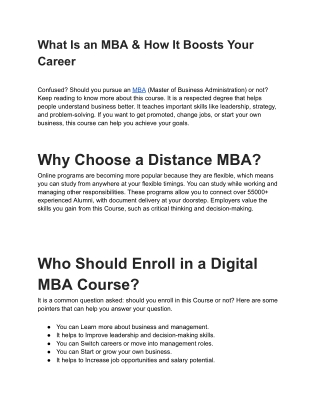 What Is an MBA & How It Boosts Your Career
