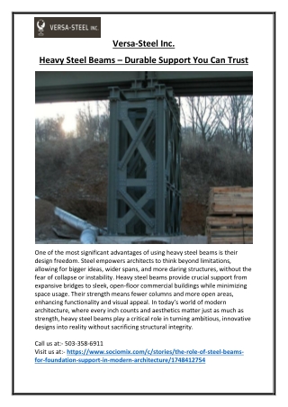 Heavy Steel Beams – Durable Support You Can Trust