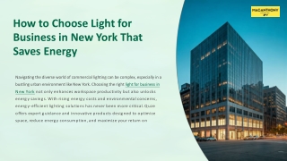 How to Choose Light for Business in New York That Saves Energy