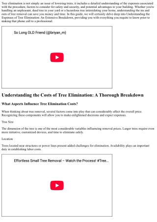tree elimination is not simply an issue