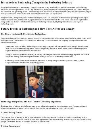 introduction embracing change in the barbering