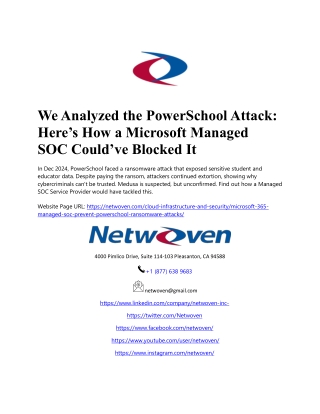 We Analyzed the PowerSchool Attack Here’s How a Microsoft Managed SOC Could’ve Blocked It
