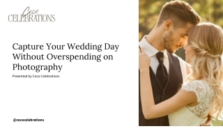 capture your wedding day without overspending