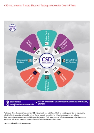 csd instruments trusted electrical testing