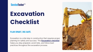 Excavation Checklist | ServiceTasker