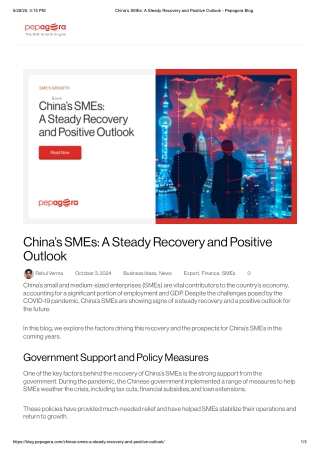 China’s SMEs_ A Steady Recovery and Positive Outlook