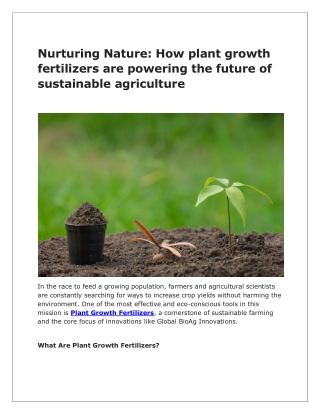 Boost Plant Vitality with Premium Plant Growth Fertilizers