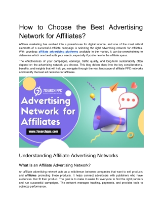 How to Choose the Best Advertising Network for Affiliates?