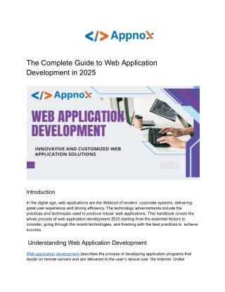 the complete guide to web application development