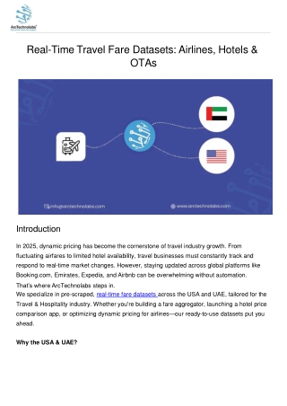 real time travel fare datasets airlines hotels