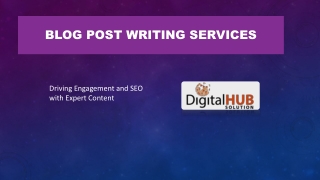 Expert Blog Post Writing Services for SEO & Traffic Growth