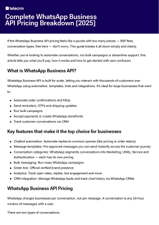 complete whatsapp business api pricing breakdown