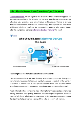 The Top Salesforce DevOps Training in Ameerpet - Hyderabad